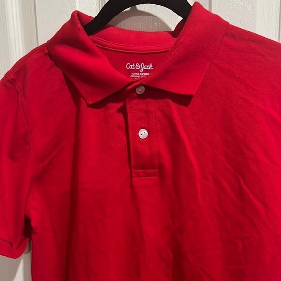 Polo Shirt Boys Red Sz XXL Cat & Jack - Picture 2 of 5